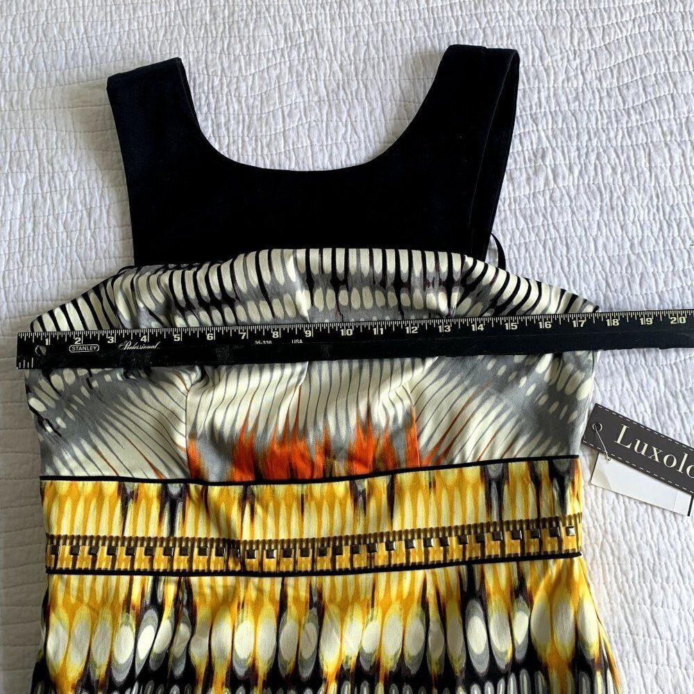 Luxology Tribal Print Sleeveless Cotton Dress Size 10 NEW - Picture 8 of 11